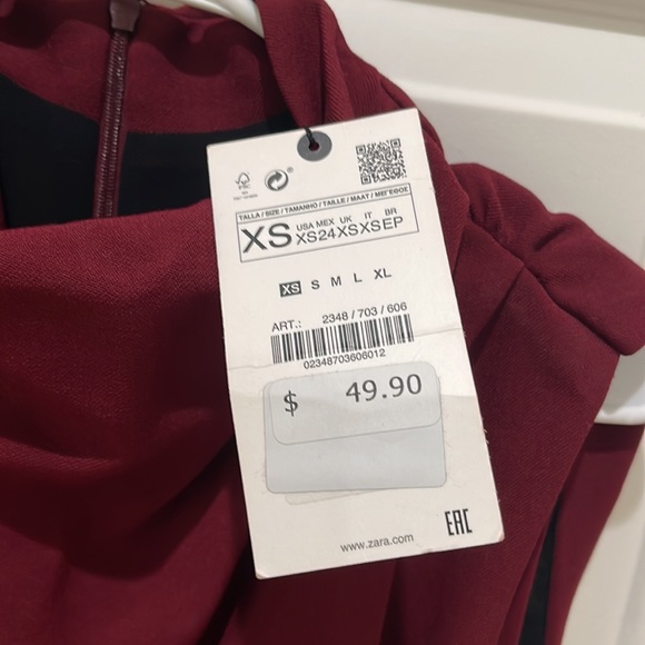 NWT zara pleated top. Xs - Picture 2 of 5